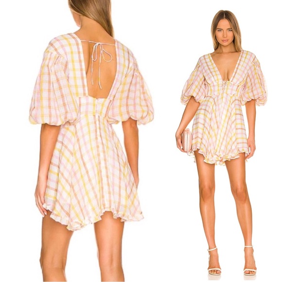 For Love And Lemons Dresses & Skirts - NWT For Love & Lemons Rue Puff Sleeve Mini Dress